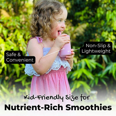 Tasse à smoothie pour enfants avec couvercle sécurisé et paille à bouchon
